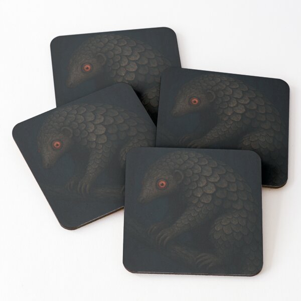 Item preview, Creepy Pangolin at Night – Scaly Nocturnal Mammal designed and sold by NocturnalNook.