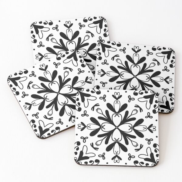 Item preview, BW Flora – Classic Black & White Floral Mandala designed and sold by Preeyanc.