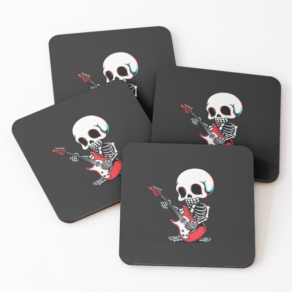 Item preview, Funny Chibi Skeleton Playing Guitar Halloween Cute Premium Skeleton Design designed and sold by ColorSplash123.