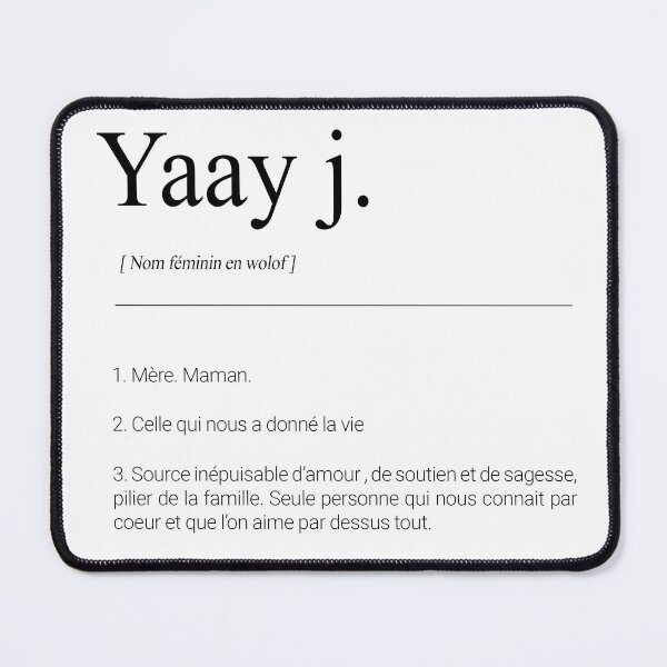 Item preview, Yaay poster Definition of the word Mom in Wolof designed and sold by Audrey Janvier | AJD.