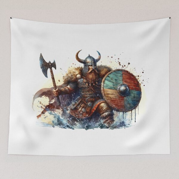 Item preview, Viking Warrior in watercolor designed and sold by paulrommer.