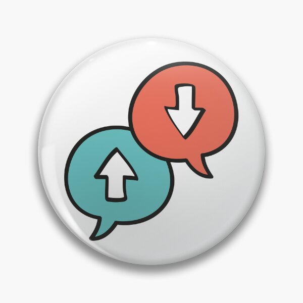 Item preview, Up and down marks sign in speech bubble designed and sold by KasTanDesign.