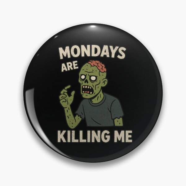 Item preview, Mondays Are Killing Me – Halloween Zombie Illustration designed and sold by KamilKfoon.