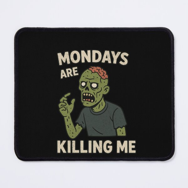 Item preview, Mondays Are Killing Me – Halloween Zombie Illustration designed and sold by KamilKfoon.