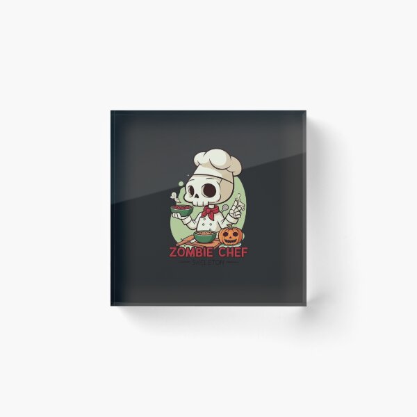 Item preview, Funny Chibi Skeleton Chef Halloween Cute Spooky Cooking Skeleton Design designed and sold by ColorSplash123.