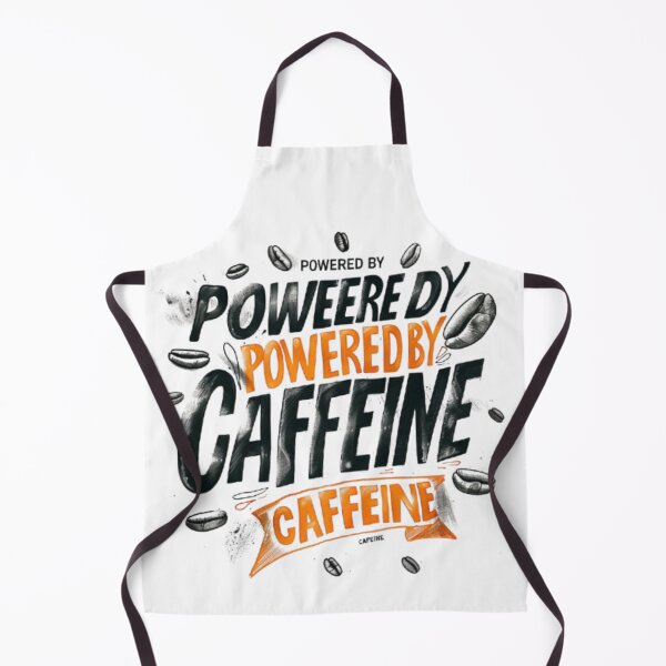 Item preview, Powered by Caffeine – Unique Coffee Design designed and sold by AlexLineArt.