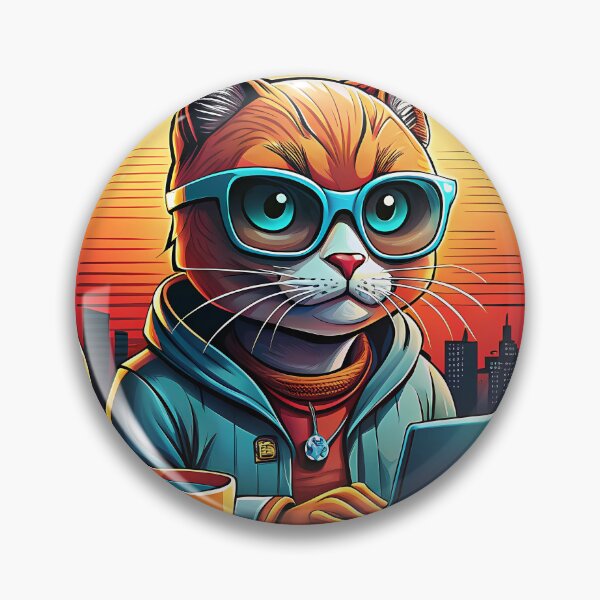 Item preview, I are programmer - Cool Programmer Hacker Cat Drinking Coffee, Coding, Geek Retro Vintage Style  designed and sold by RAZ1995.