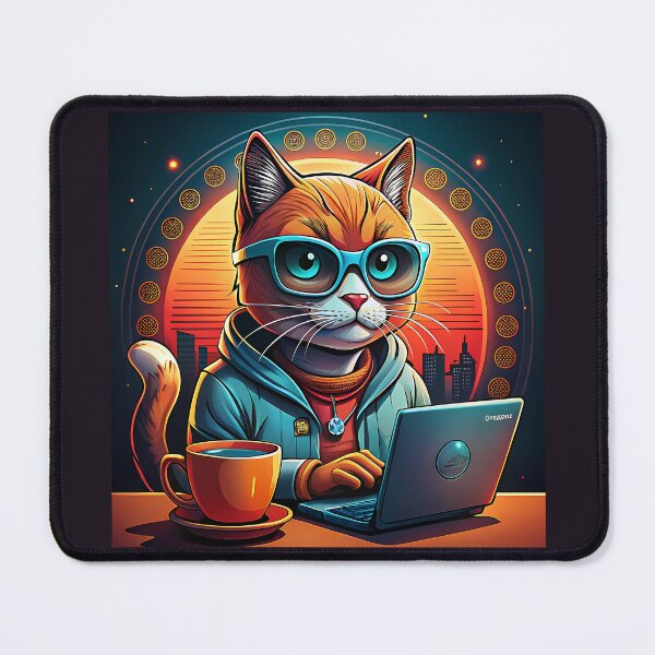 Item preview, I are programmer - Cool Programmer Hacker Cat Drinking Coffee, Coding, Geek Retro Vintage Style  designed and sold by RAZ1995.
