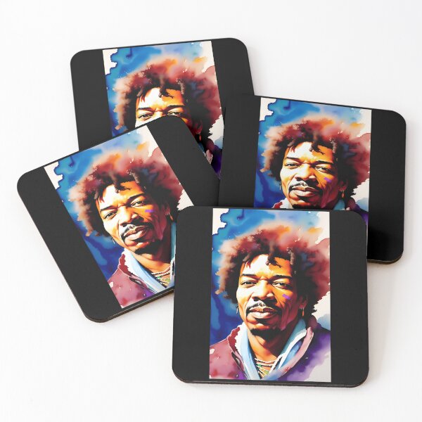 Item preview, Arte de acuarela inspirado en Jimi Hendrix designed and sold by CoralieSylva.
