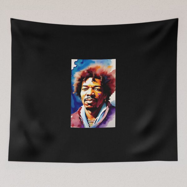 Aperçu de l'œuvre Aquarelle inspirée de « Souviens-toi de Jimi Hendrix » créée et vendue par CoralieSylva.