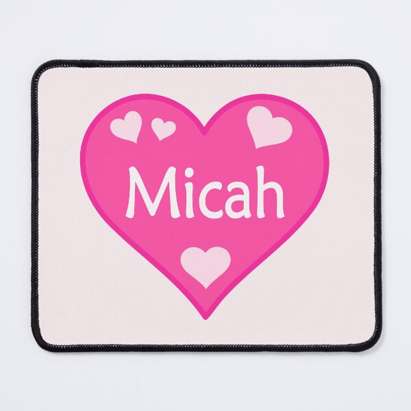 Item preview, Micah Name Pink Heart  designed and sold by Jeallan Designs.