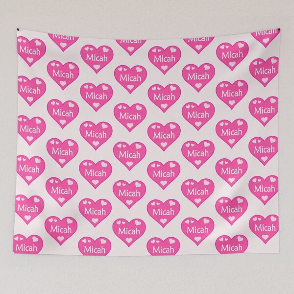 Item preview, Micah Name Pink Heart  designed and sold by Jeallan Designs.