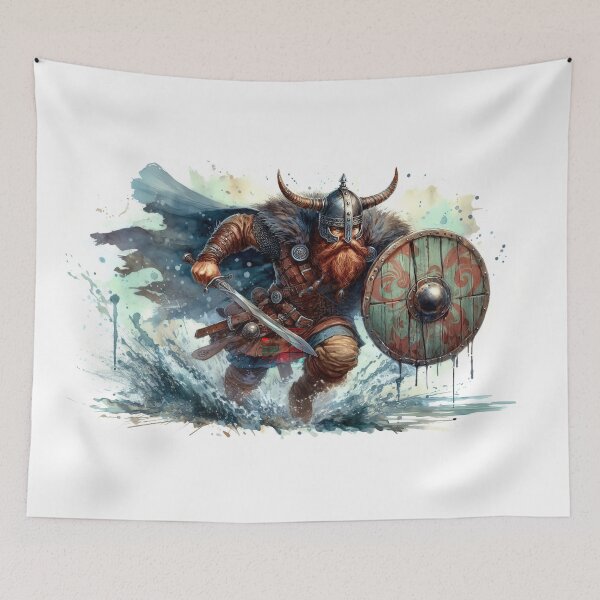 Item preview, Viking Warrior in watercolor designed and sold by paulrommer.
