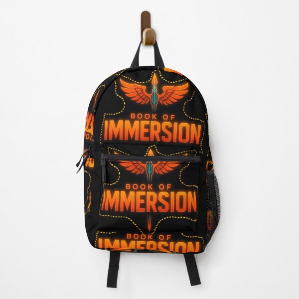 Book of Immersion Orange Patch Logo Art Backpack