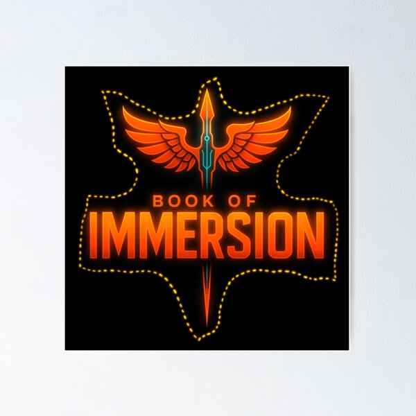 Book of Immersion Orange Patch Logo Art Poster