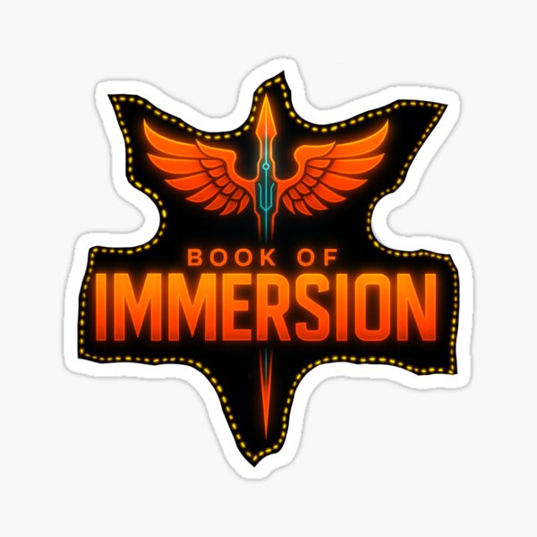 Book of Immersion Orange Patch Logo Art Sticker