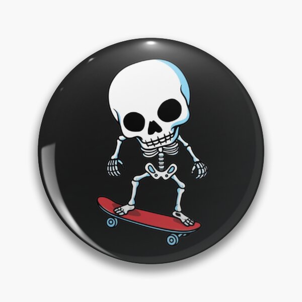 Item preview, Funny Chibi Skeleton Skater Halloween Cute Spooky Skateboard Skeleton Design designed and sold by ColorSplash123.