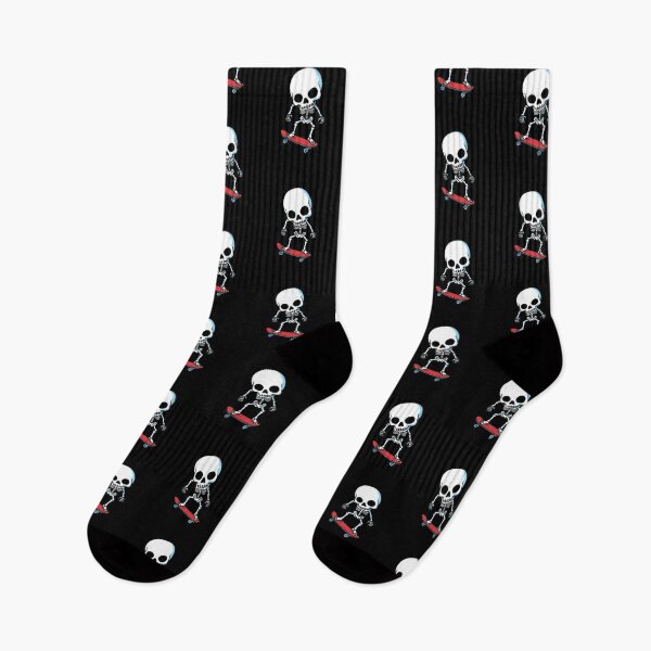 Item preview, Funny Chibi Skeleton Skater Halloween Cute Spooky Skateboard Skeleton Design designed and sold by ColorSplash123.
