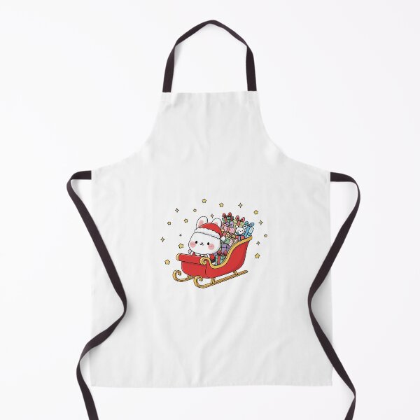 Item preview, Cute Kawaii Christmas Santa Bunny in Sleigh designed and sold by istoriadesign.
