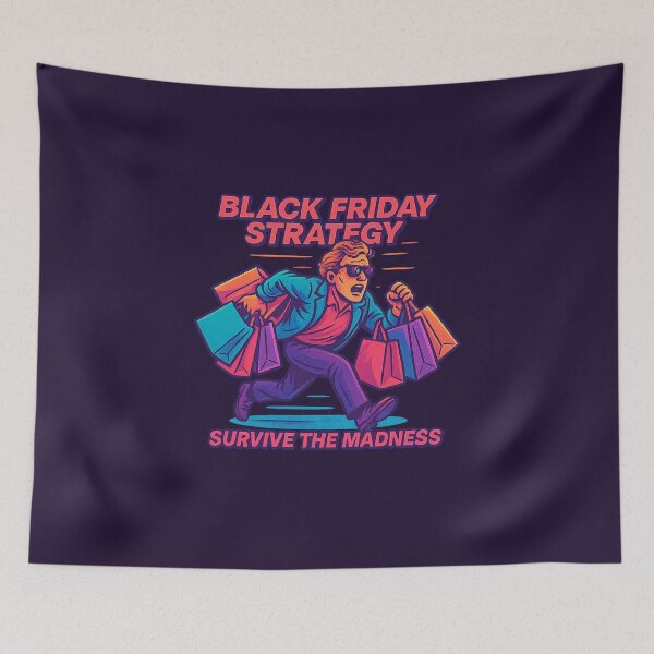 Item preview, Black Friday Strategy Retro Meme Art designed and sold by Bratak.