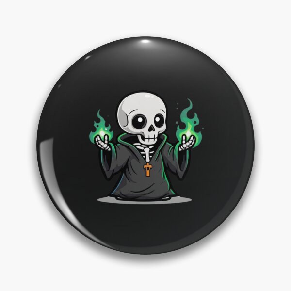 Item preview, Funny Chibi Skeleton Wizard Halloween Cute Spooky Magic Skeleton Design designed and sold by ColorSplash123.