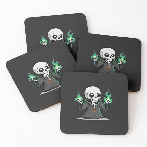 Item preview, Funny Chibi Skeleton Wizard Halloween Cute Spooky Magic Skeleton Design designed and sold by ColorSplash123.