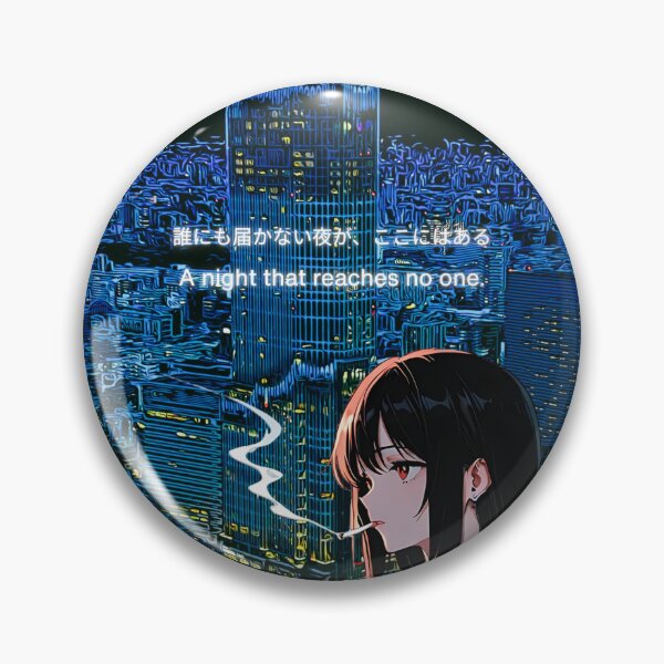 Item preview, A Night That Reaches No One – Japanese Aesthetic Sad Anime Otaku Girl in Tokyo designed and sold by JapanPopArt.