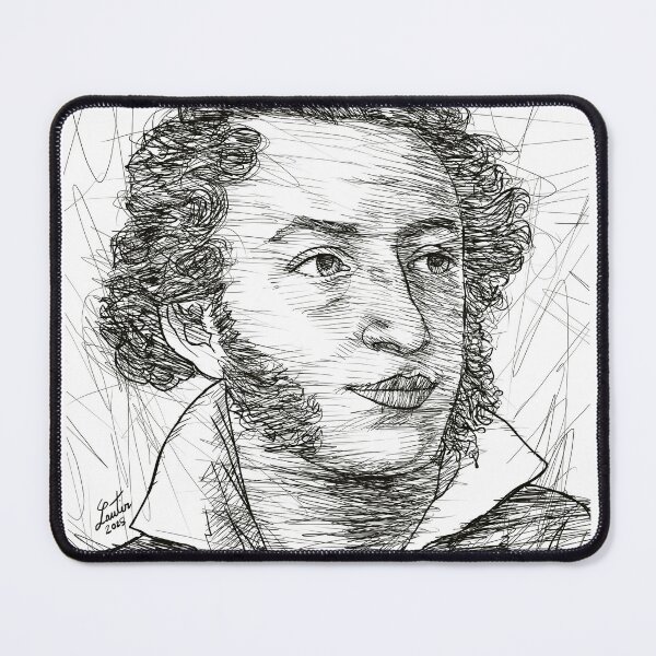 Item preview, ALEXANDER PUSHKIN ink portrait designed and sold by lautir.