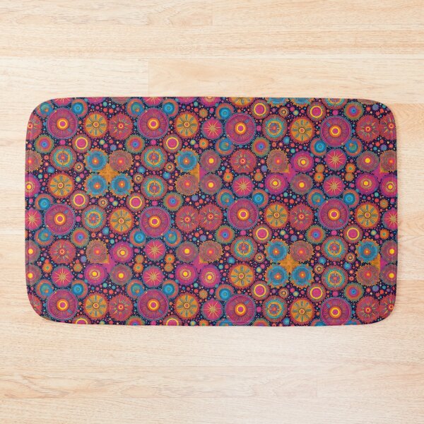 Artikelvorschau, PsychedelicArt, groovige Vibes, PsyVibes, lebendige Farben, Farbexplosion, abstraktes Muster, rosa-blau-gelbes Design, entworfen und verkauft von Adela80.