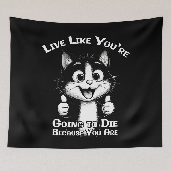 Item preview, Existential Optimism Cat - Funny Dark Humor designed and sold by A-T-H.