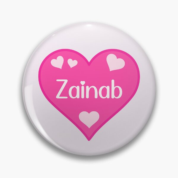 Item preview, Zainab Name Pink Heart  designed and sold by Jeallan Designs.