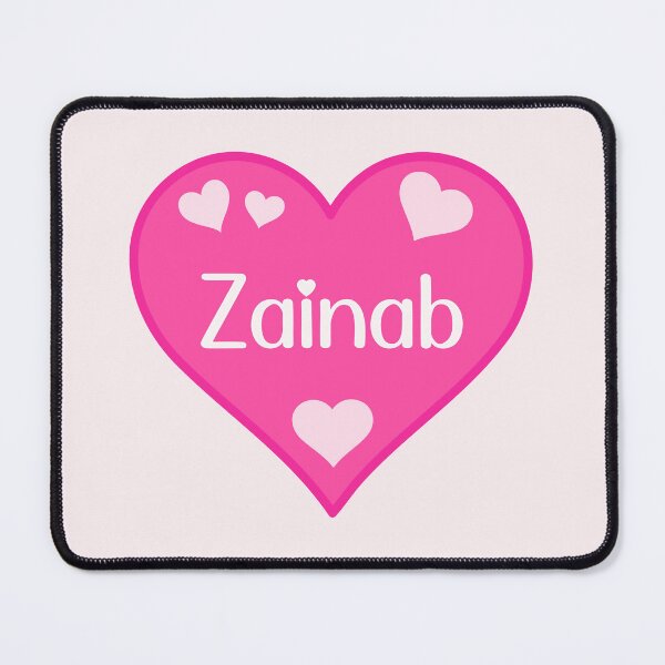Item preview, Zainab Name Pink Heart  designed and sold by Jeallan Designs.