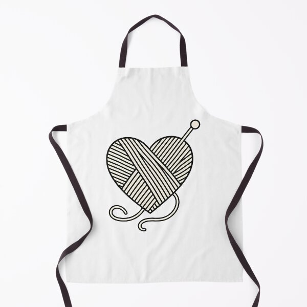 Item preview, Heart-Shaped Yarn Ball with Knitting Needle Illustration designed and sold by Nirbhay.