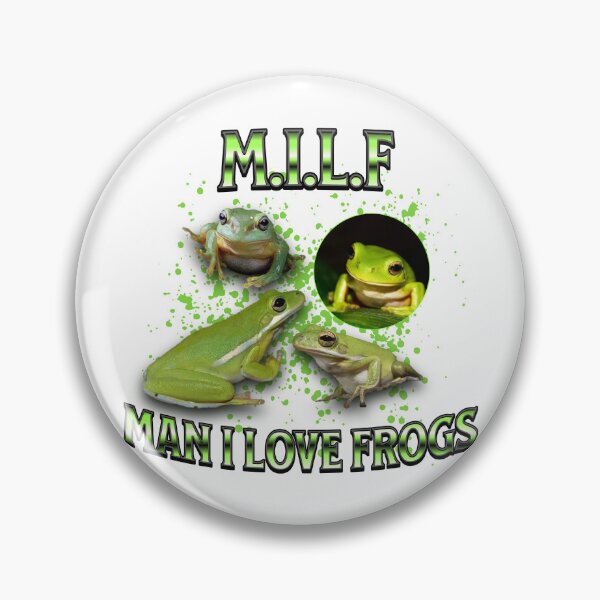 Item preview, Man I Love Frogs Funny Meme designed and sold by setofeights.