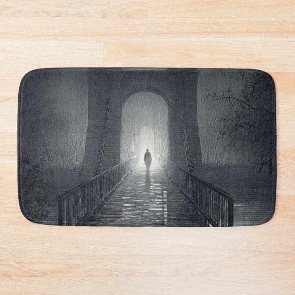 Item preview, Alone on the Bridge – Dark Noir Artwork designed and sold by AlexLineArt.