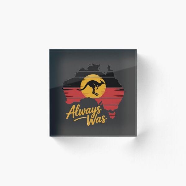Artikelvorschau, War schon immer Aborigine-Flagge Australien Silhouette Design entworfen und verkauft von stickercuffs.