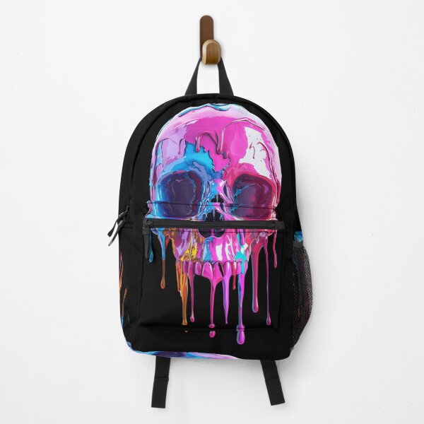 Item preview, 3D Neon Dripping Skull | Psychedelic Pop Art High-Res 300DPI designed and sold by WHITE FLAME PRINTS.