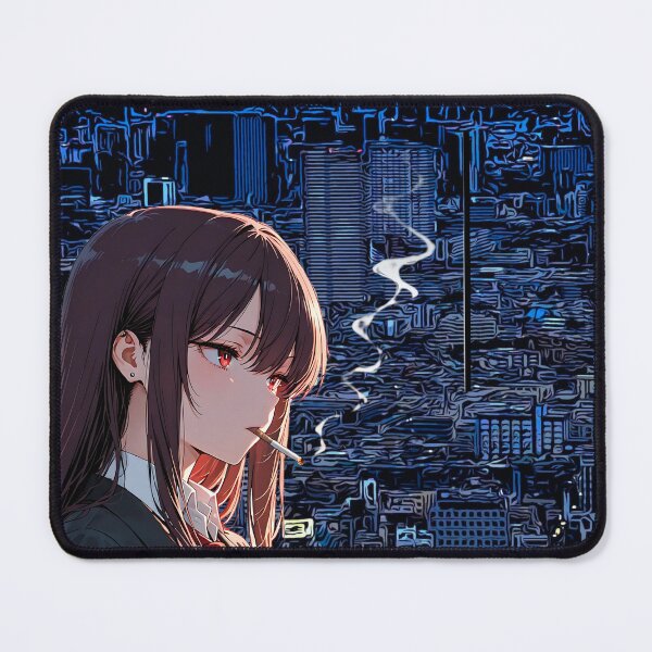 Item preview, Beyond the smoke, someone fades from memory - Japanese Aesthetic Sad Anime Otaku Girl in Tokyo designed and sold by JapanPopArt.