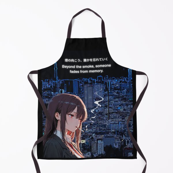 Item preview, Beyond the smoke, someone fades from memory - Japanese Aesthetic Sad Anime Otaku Girl in Tokyo designed and sold by JapanPopArt.