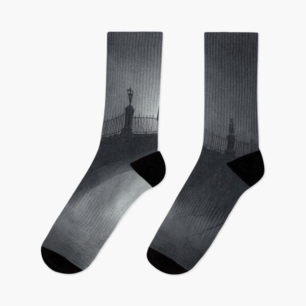 Item preview, The Stranger on the Bridge – Gothic Noir Scene designed and sold by AlexLineArt.