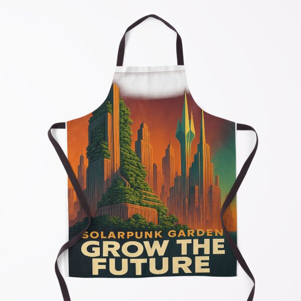 Item preview, Solarpunk Garden – Vintage 1970s Sci‑Fi Utopian City Poster designed and sold by Trendiihub.