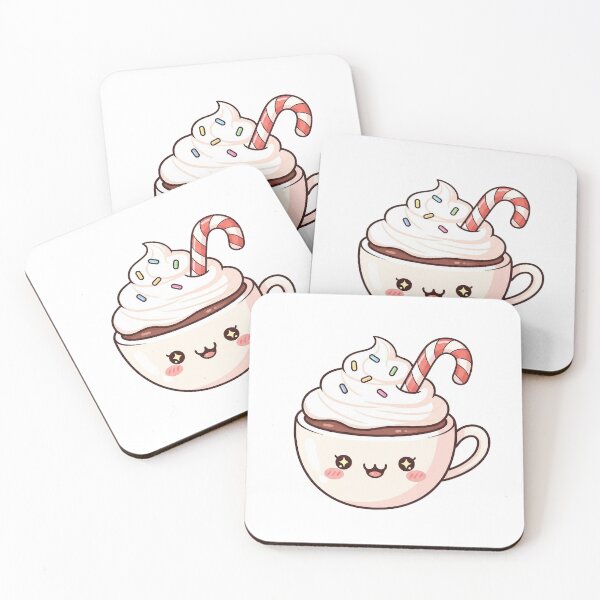Item preview, Cute Kawaii Christmas Hot Chocolate designed and sold by istoriadesign.