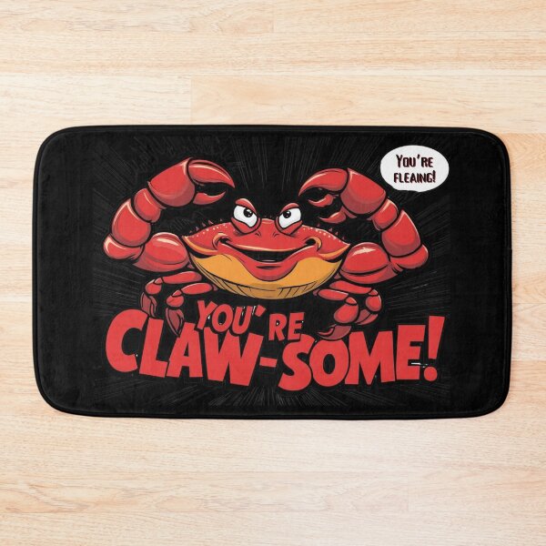 Item preview, You’re Claw-some – Funny Crab Cartoon Pun Design designed and sold by RiendeersDEAR.