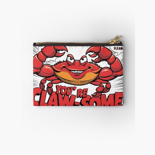 Item preview, You’re Claw-some – Funny Crab Cartoon Pun Design designed and sold by RiendeersDEAR.