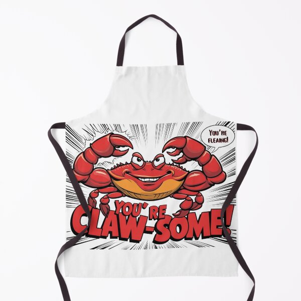 Item preview, You’re Claw-some – Funny Crab Cartoon Pun Design designed and sold by RiendeersDEAR.
