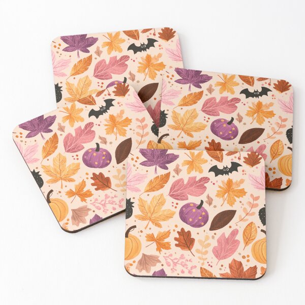 Item preview, Pastel pretty wildflowers bunch seamless pattern - autumn pumpkins  designed and sold by cocomelon168.