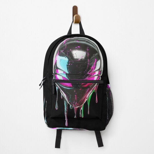 Item preview, 3D Neon Dripping Alien Head | Psychedelic Pop Art High-Res 300DPI designed and sold by WHITE FLAME PRINTS.