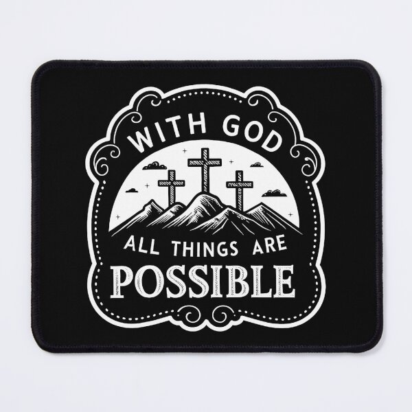 Item preview, Matthew 19:26 With God All Things Are Possible designed and sold by plushism.