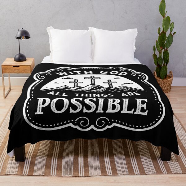 Item preview, Matthew 19:26 With God All Things Are Possible designed and sold by plushism.
