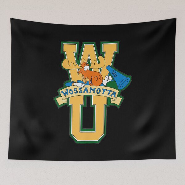 Item preview, Rocky And Bullwinkle Wossamotta U Logo Graphic designed and sold by gracerisenu.